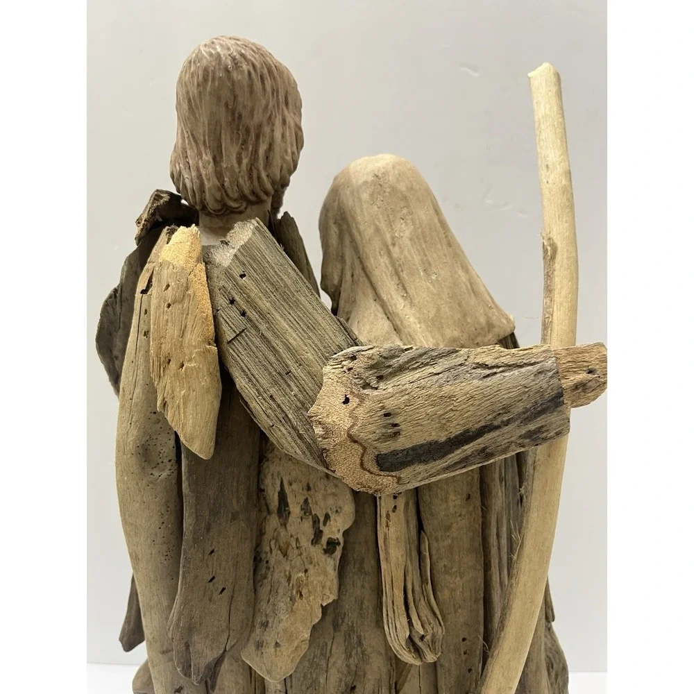 Christmas Driftwood Nativity Large Jesus Mary Joseph 18x11